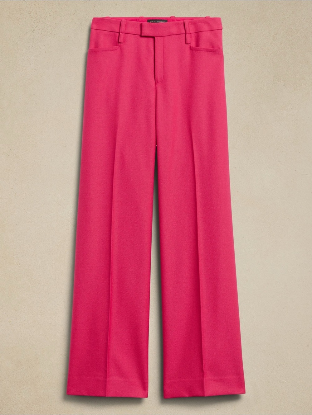 Banana Republic Wide-Leg Trousers - Pink Size 2 100% Wool NWT